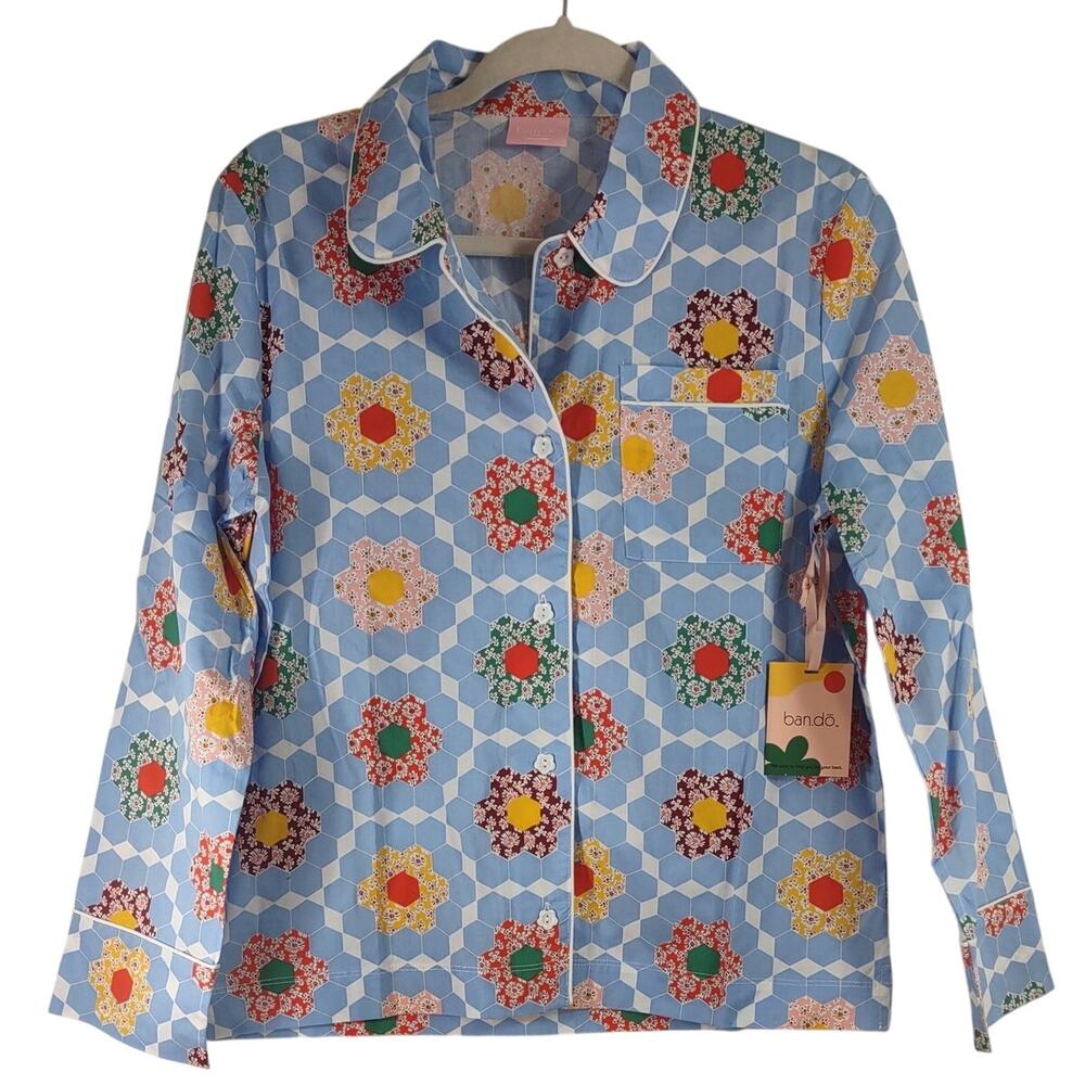 ban.do Vintage Look Floral Button Up Blouse, Size Small, NWT